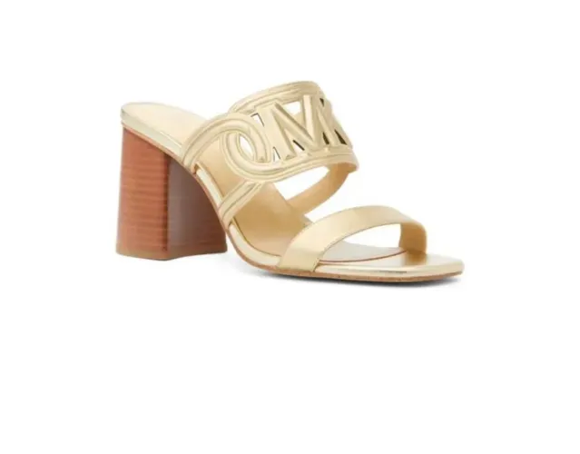 Sandália Dourada de Salto Alto Michael Kors