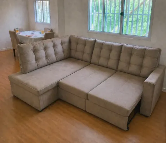 Sofá Retrátil com Chaise 2,90 m x 1,90 m - Excelente Estado