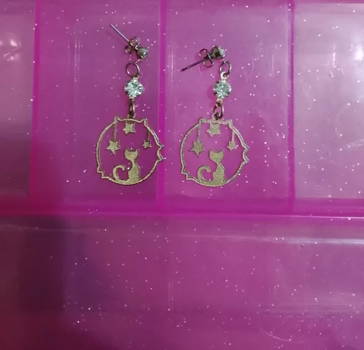 Brincos Gatinhos Dourado