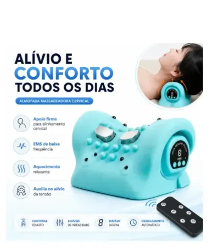 Massageador Pescoço Cervical Almofada Massageadora Dores