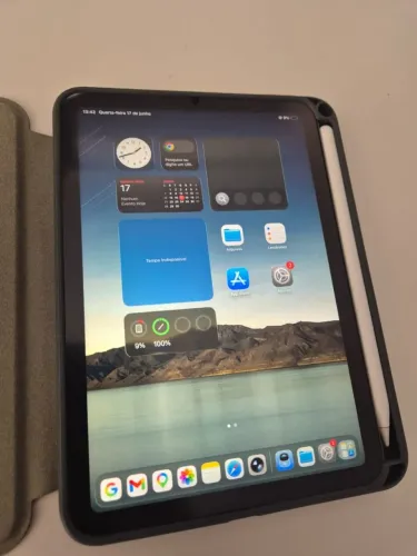 iPad mini 6 e Apple Pencil 2 com Capinha e película paperlike