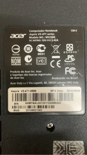 Notebook Acer Aspire
