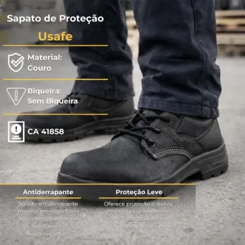 Sapato Segurança Amarrar Bico Pvc U-safe Bracol Ca 41858