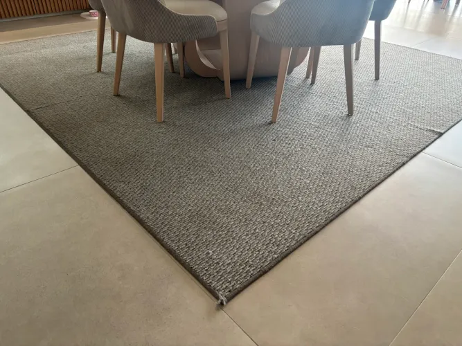 Tapete quadrado para mesa de jantar quadrada ou redonda