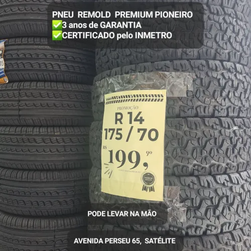PNEU REMOLD DIRETO DE FÁBRICA COM 3 ANOS DE GARANTIA INMETRO