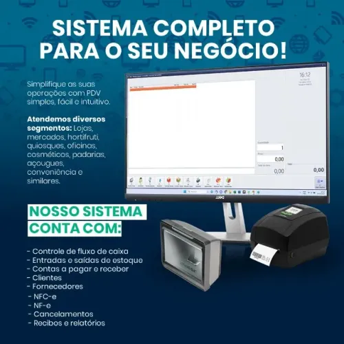 Sistema PDV + Emissor de Nota Fiscal + Controle de Estoque