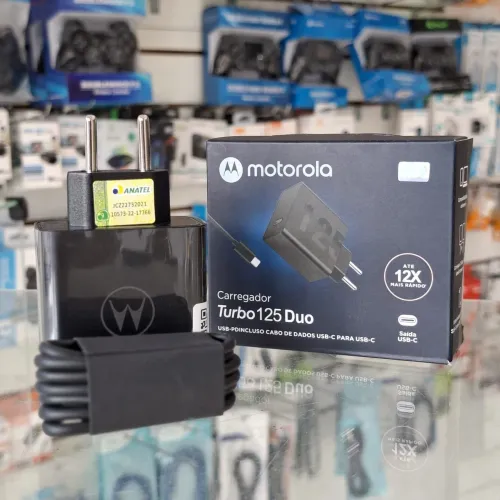 Carregador Motorola 125w duo - entrega em slz e região