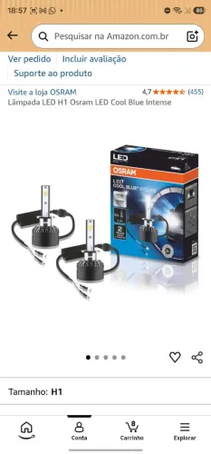 Lâmpada LED H1 Osram LED Cool Blue Intense...preço negociável