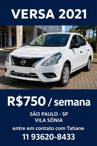 Alugo Versa 1.6 2021 Uber-X Comfort R$ 750,00