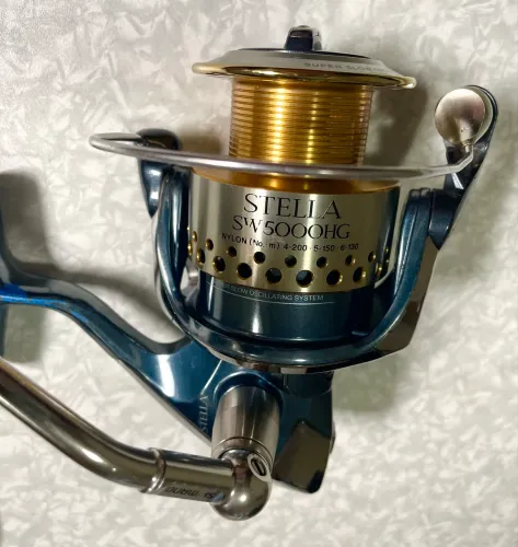 Molinete Shimano Stella 5000HG - Manivela apenas direita - Japan