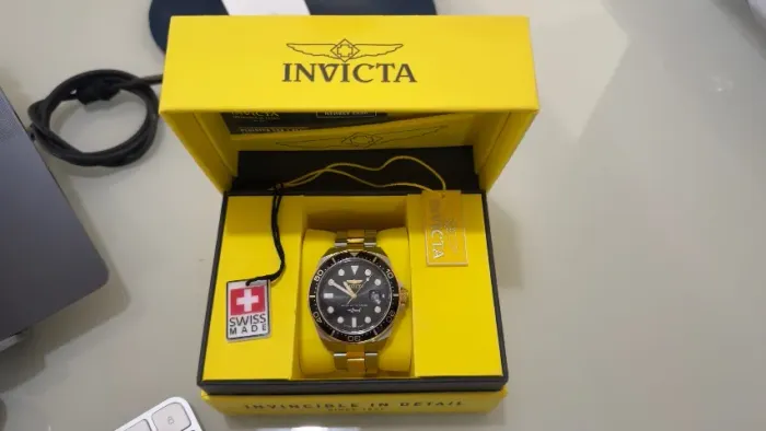 Invicta Pro Diver Swiss Made Men's Watch - 46mm, Gold, Steel (39871) - Sem WhatsApp ok?