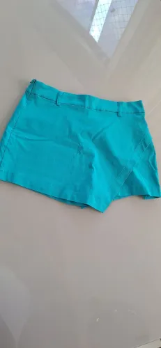Short Saia Fem Azul Tam G