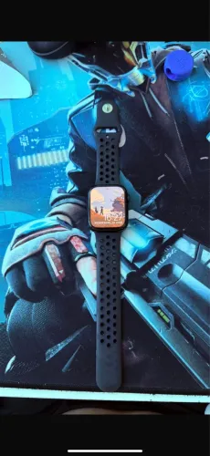 Apple Watch Series 8 45mm Meia-Noite - Tela Impecável + Película