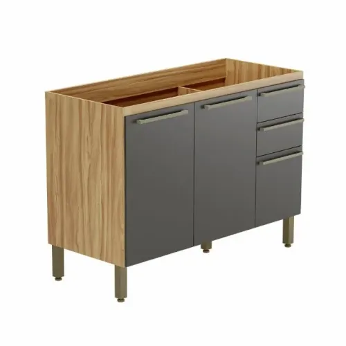 Balcão para Pia 120 cm Napoli Prime, 100% MDF - Ronipa