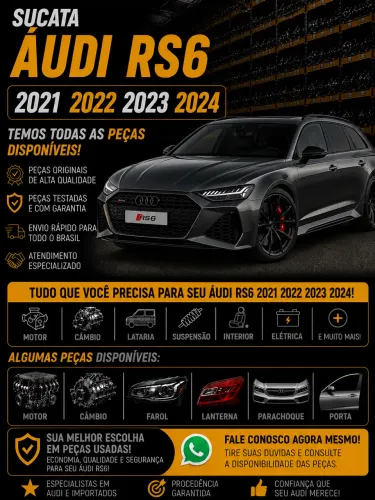Sucata audi Rs6 2021 2022 2023 2024 