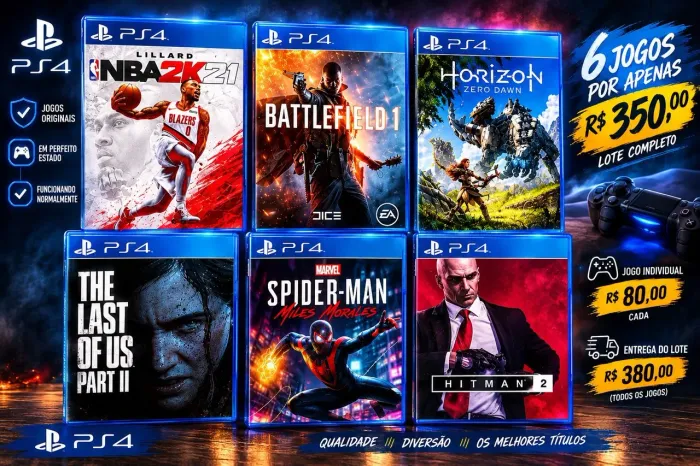 Venda de jogos originais de ps4