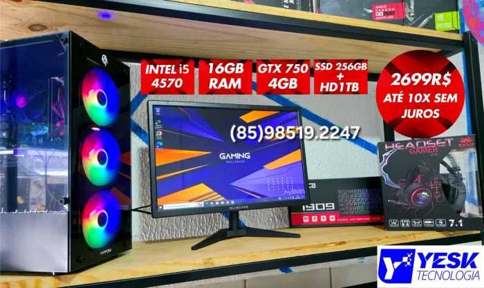 Computador i5 Gamer Novo Completo Até 10x Sem Juros.