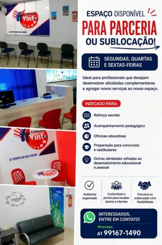 Espaço para parceira ou sublocação