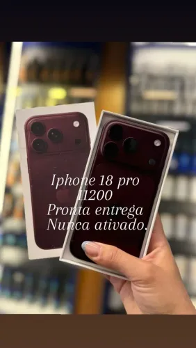 Vendo iphone 18 pro novo nunca ativado garantia de 1 ano Apple