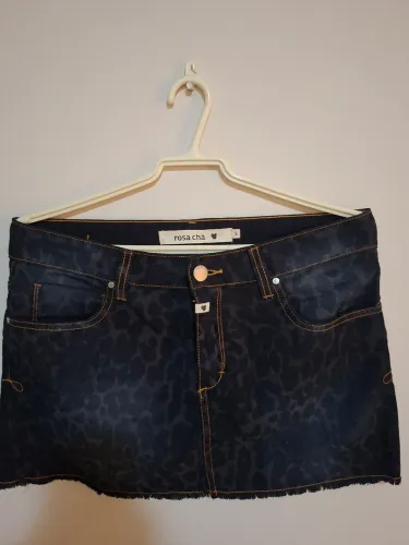 Saia Jeans Rosa Chá 40
