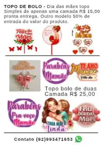 Faço topo de bolo simples e de duas Camadas 
