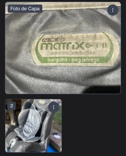 Cadeirinha matrix carro