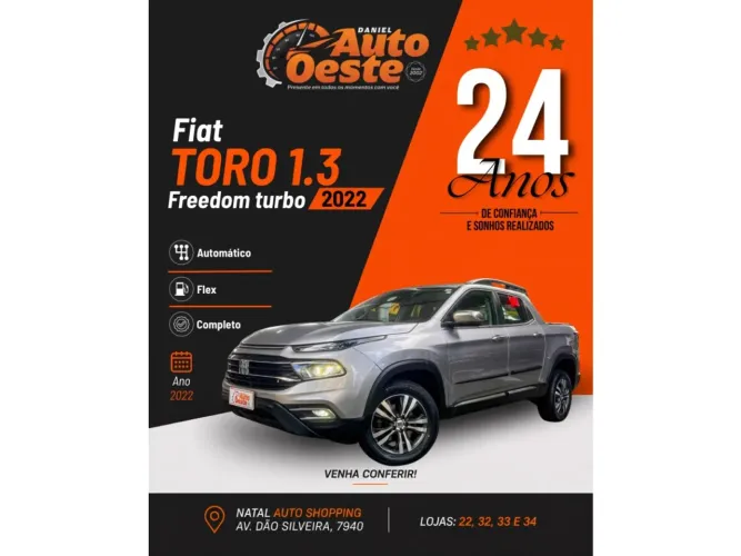 Fiat Toro Freedom 1.3 T270 4X2 Flex AUT 2022