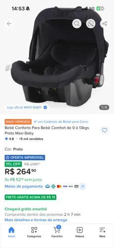 Bebê conforto, 100,00. Usado 3 meses também. Perfeito estado! 