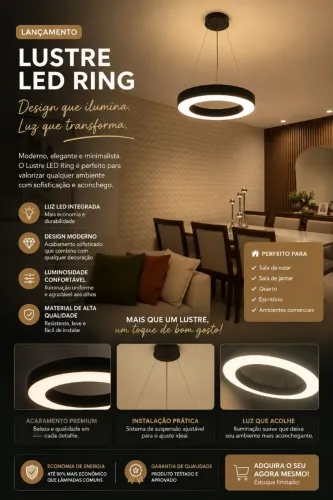 Lustre led redondo 