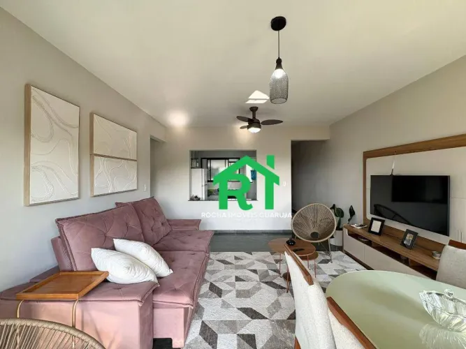 Apartamento com 3 quartos (1 suíte), 1 vaga e lazer à venda no Tombo, Guarujá