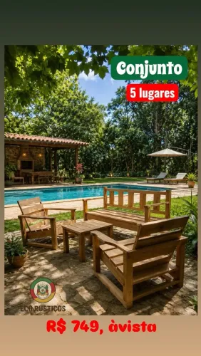 Conjunto rústico 5 LUGARES 