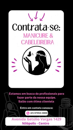 Precisa-se de manicure e cabeleireira(o).