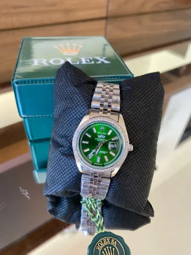 Relogio Rolex Verde Quartz