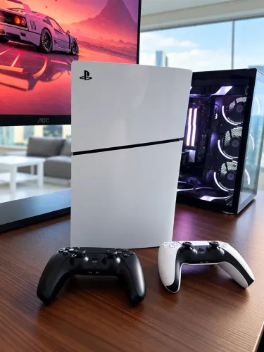 PS5 slim mídia física 2 controles