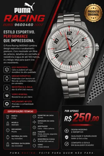 Relógio PUMA Racing
