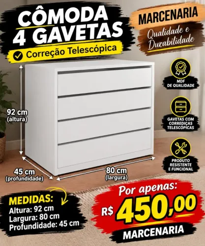 Cômoda mdf 