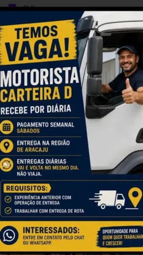 Vaga de motorista