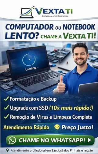 Conserto de Computador e Notebook / Formatação / Upgrade SSD / Técnico de Informática