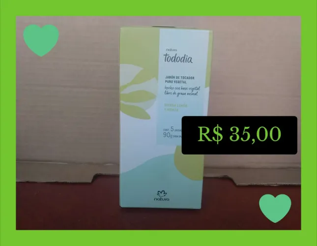 Caixa de sabonetes capim limão e hortelã