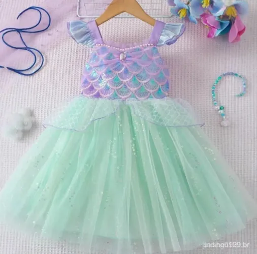 Vestido sereia infantil