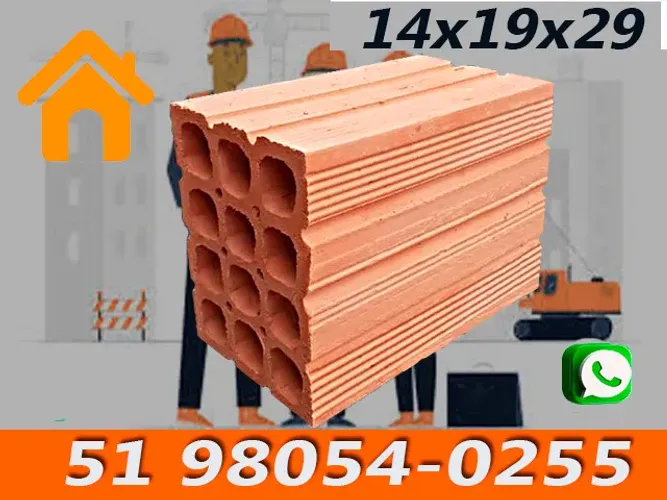 Tijolos 12 Furos 14x19x29