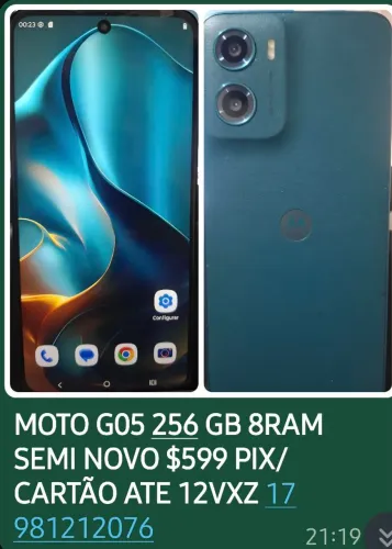 Moto 05 5G 256 gb 8ram 