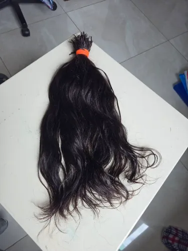 Cabelo Humano cor chocolate. 55cm. 224gr.