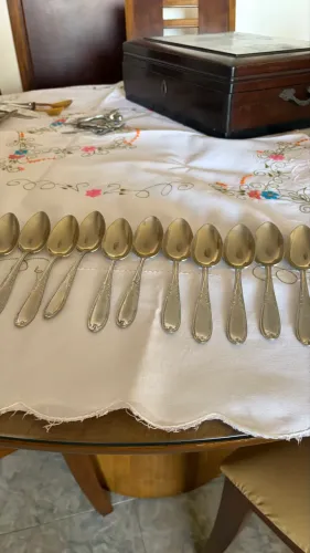 Colheres de sopa da marca Alpaca Rádio perfeitas pouco usadas