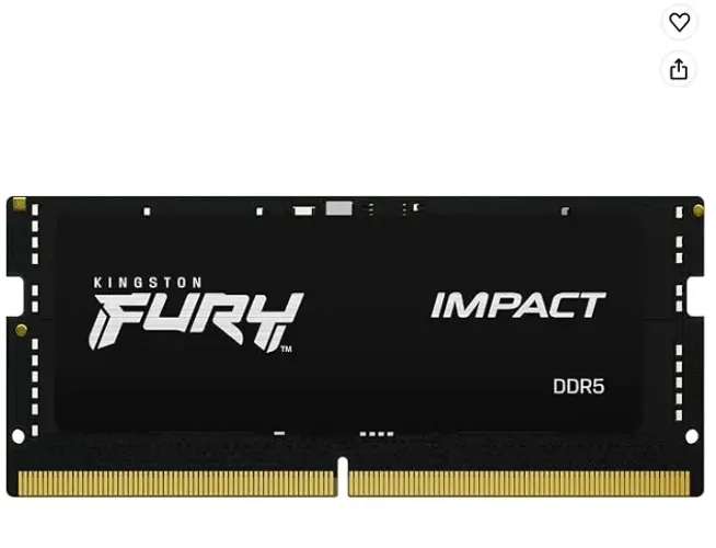 Módulo único de memória para laptop Kingston Fury Impact 16GB 5600MT/s DDR5