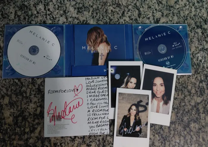 Spice Girls Melanie C autografado (cd duplo + polaroide autografada e single autografado)