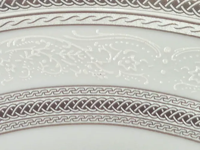Bon Gourmet - conjunto de cerâmica com detalhe em prata (48 peças)