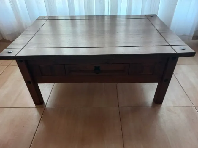 Mesa de centro de madeira pura relíquia 