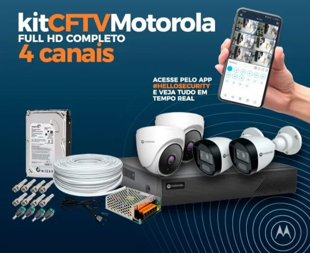 KIT CÂMERAS DE SEGURANÇA MOTOROLA