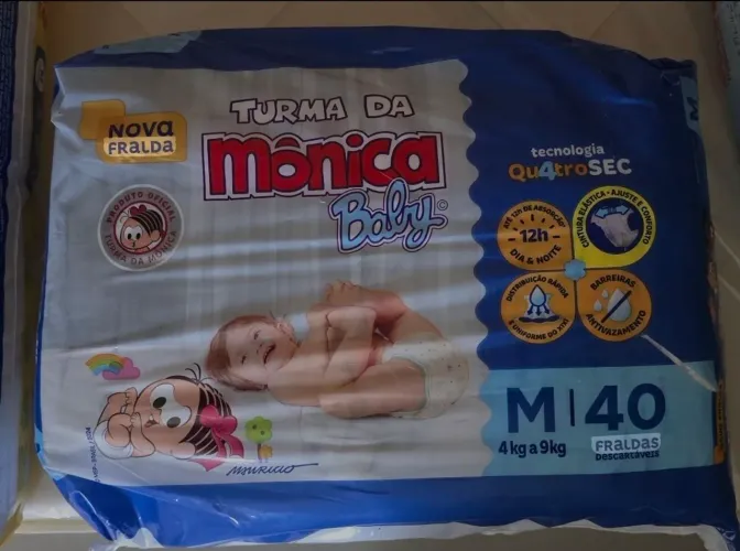 Fraldas Turma da Mônica - Tamanho M
